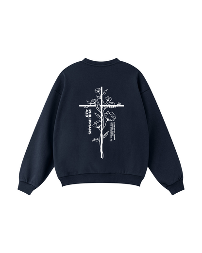 Philippians 4:13 Floral Cross Crewneck