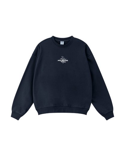 Philippians 4:13 Floral Cross Crewneck