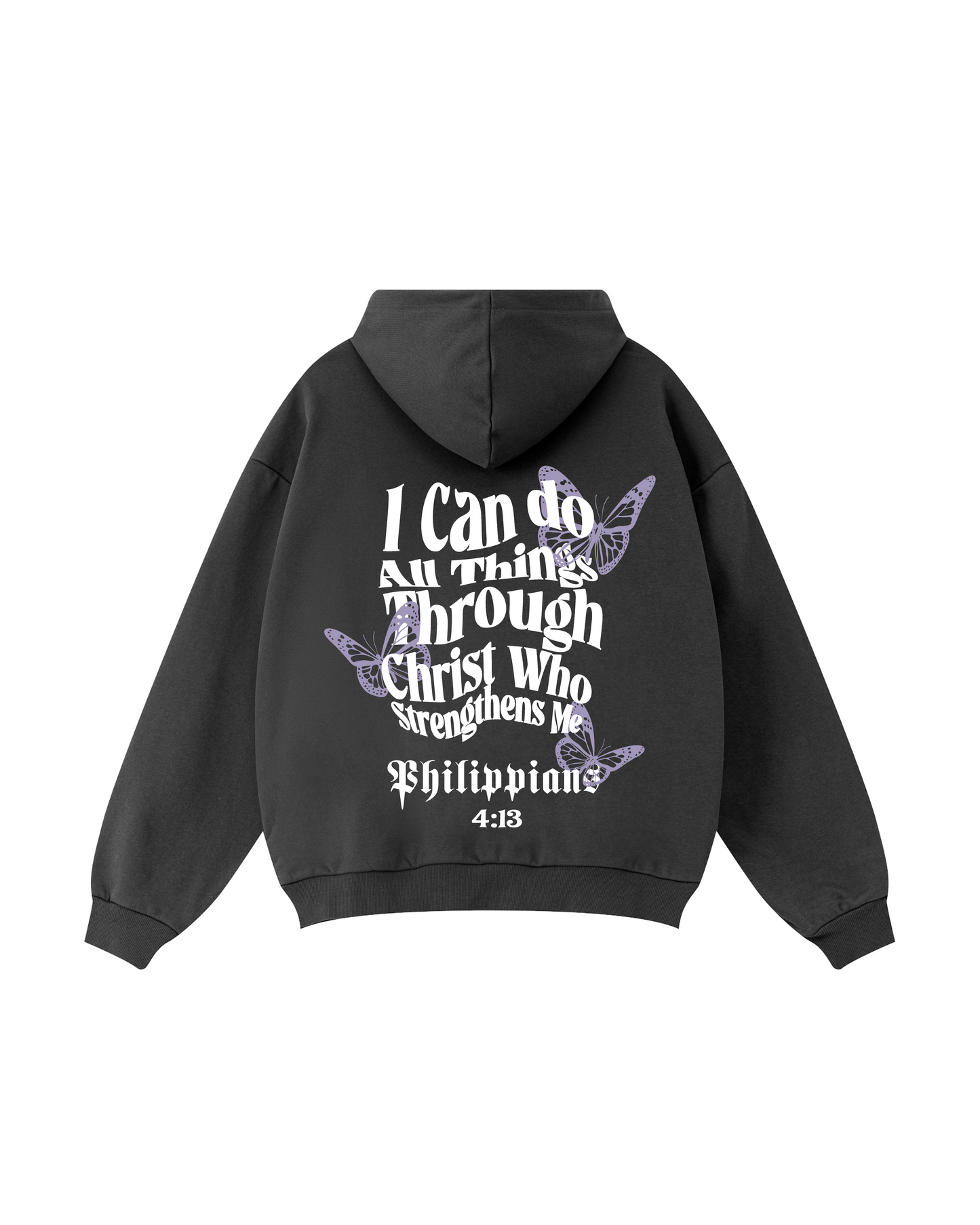 Philippians 4:13 Butterfly Hoodie