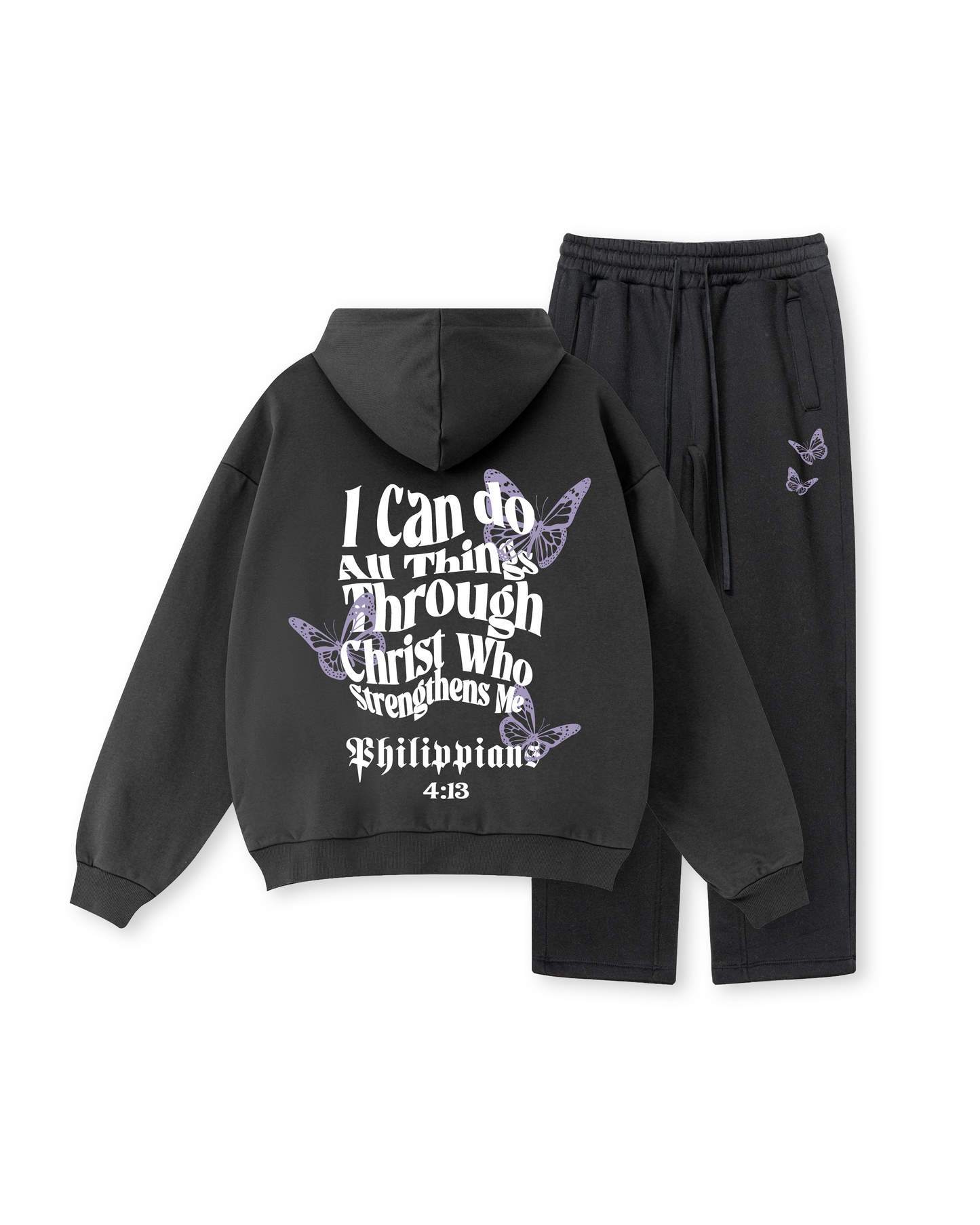 Philippians 4:13 Butterfly Hoodie