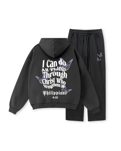 Philippians 4:13 Butterfly Hoodie