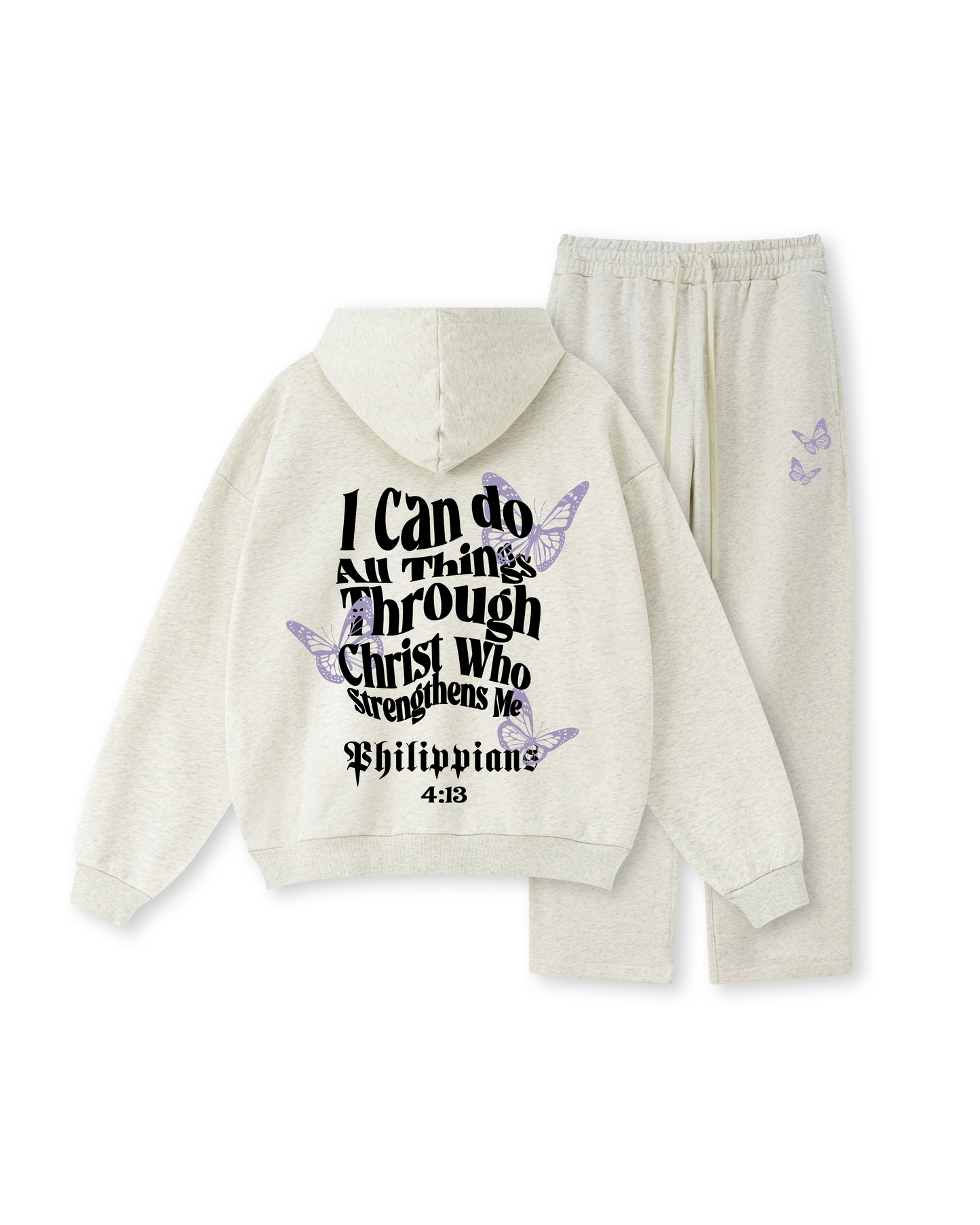 Philippians 4:13 Butterfly Hoodie