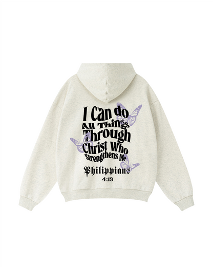Philippians 4:13 Butterfly Hoodie