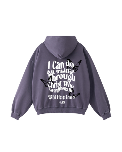 Philippians 4:13 Butterfly Hoodie