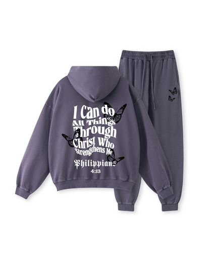 Philippians 4:13 Butterfly Hoodie