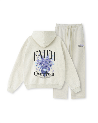 Faith Over Fear Floral Hoodie — Psalm 118:6