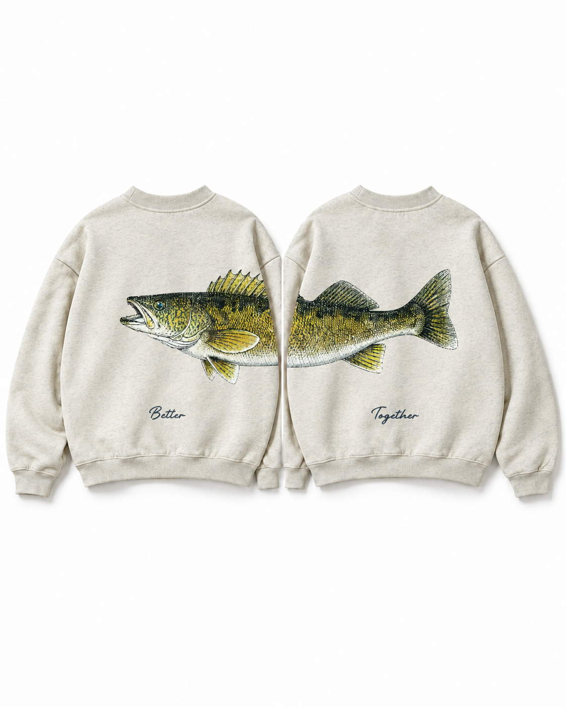 Better Together Walleye Matching Couple Sweatshirt Set