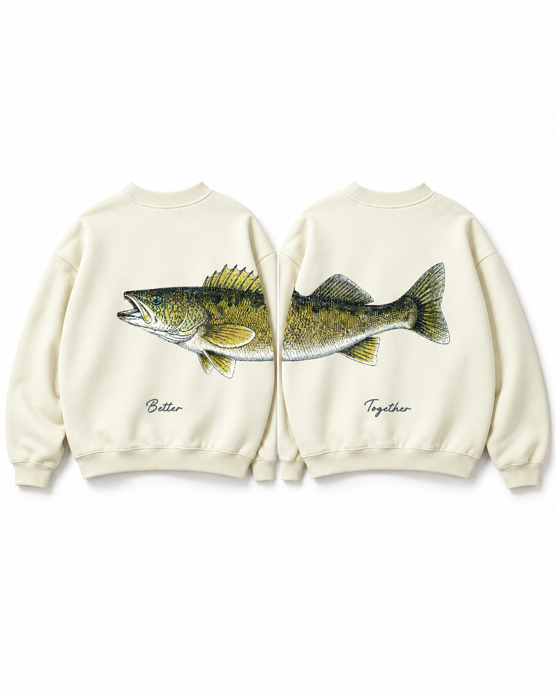 Better Together Walleye Matching Couple Sweatshirt Set