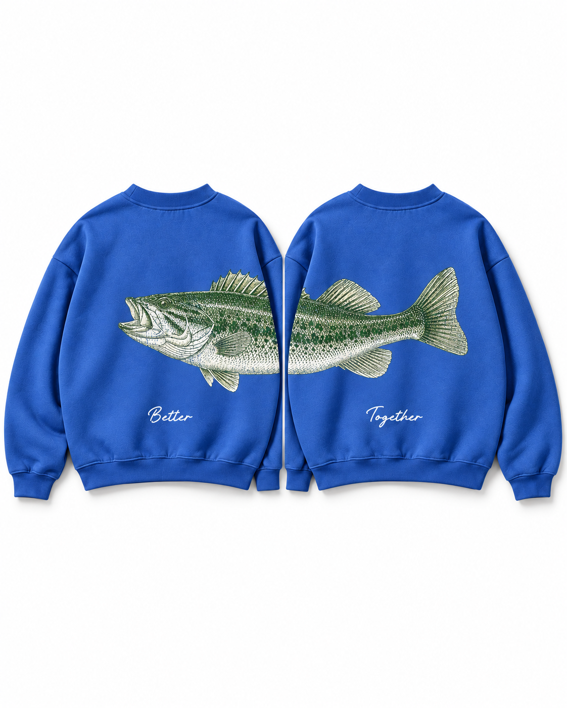 Better Together Largemouth Bass Matching Couple Sweatshirt Set