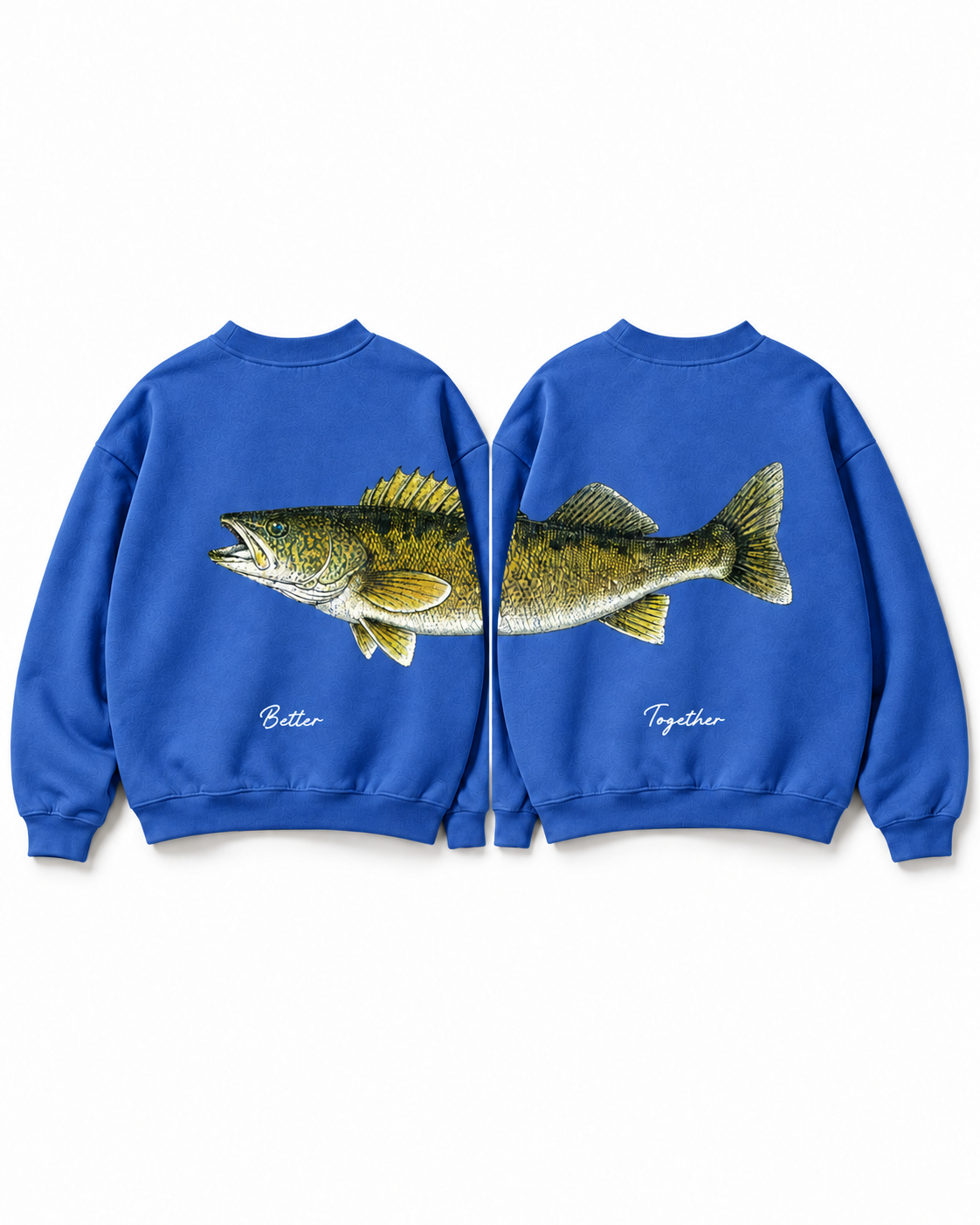 Better Together Walleye Matching Couple Sweatshirt Set