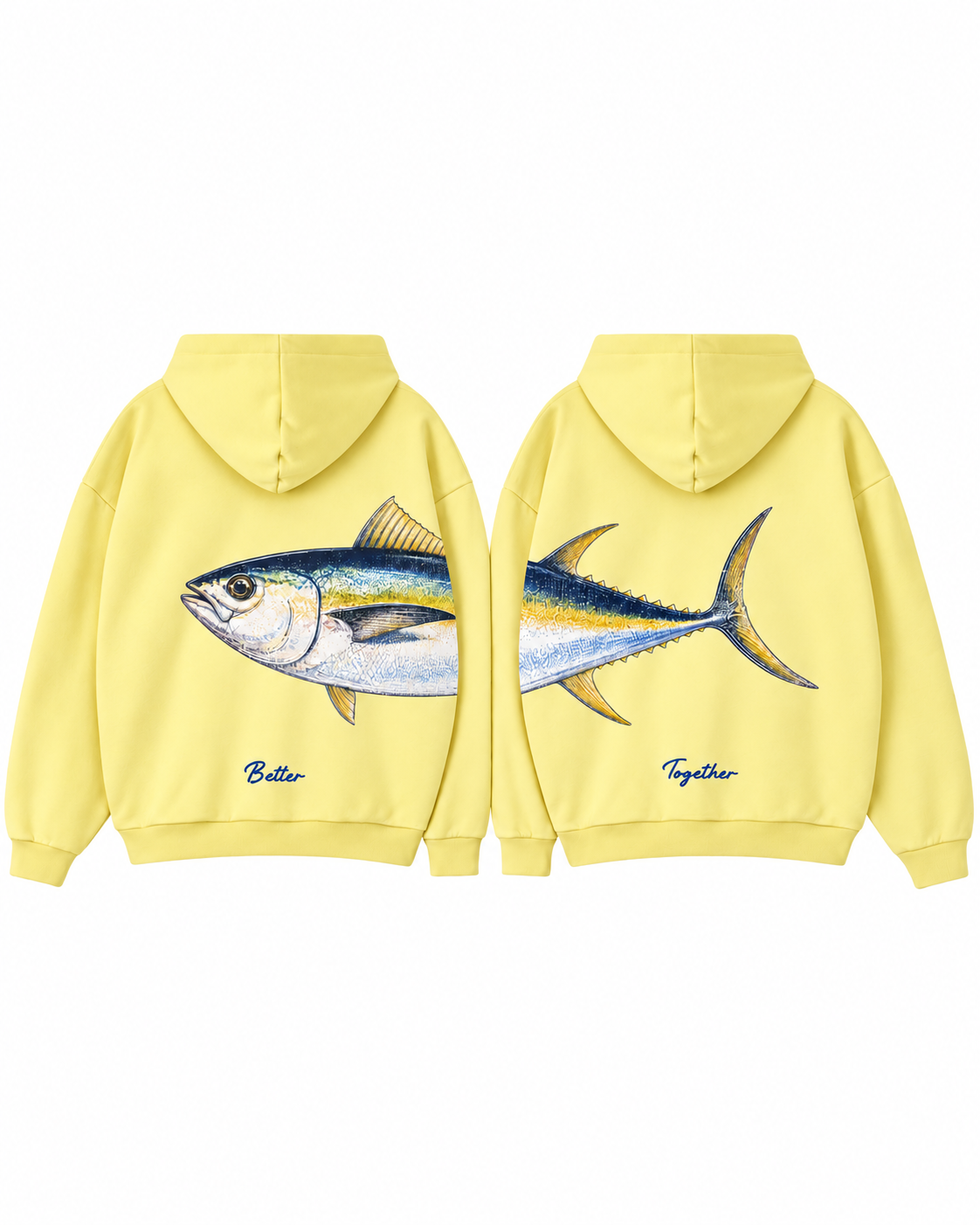 Better Together Yellowfin Tuna Couple Hoodie Set