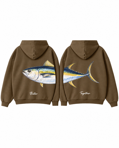 Better Together Yellowfin Tuna Couple Hoodie Set