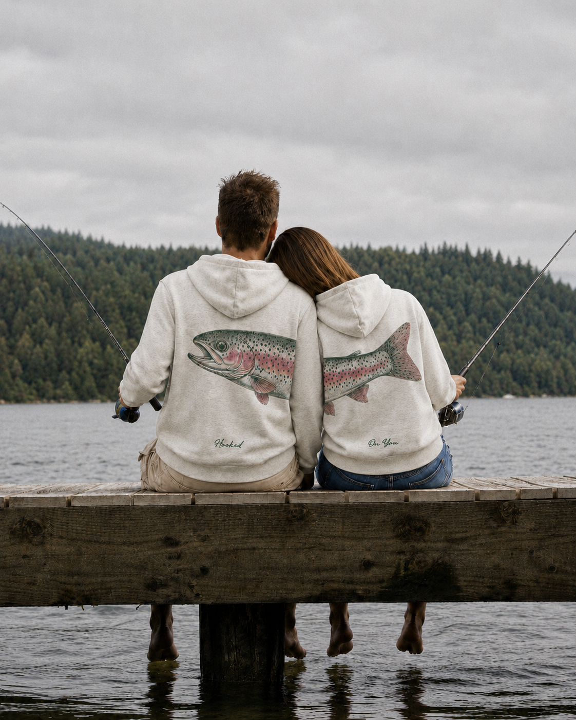 His and Her Fishing Unisex Hoodie Bundle