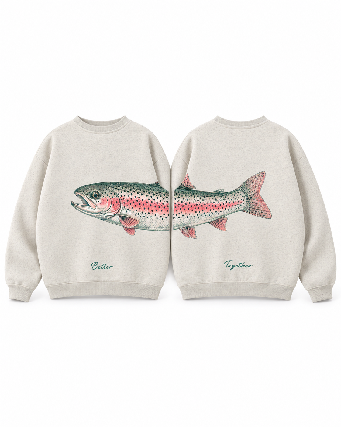 Better Together Steelhead Matching Couple Crewnecks