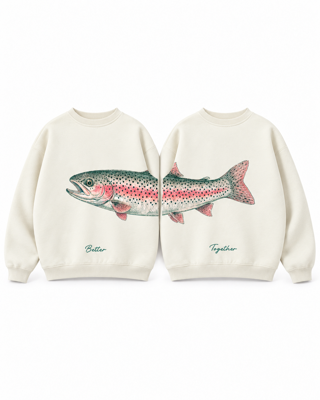 Better Together Steelhead Matching Couple Crewnecks
