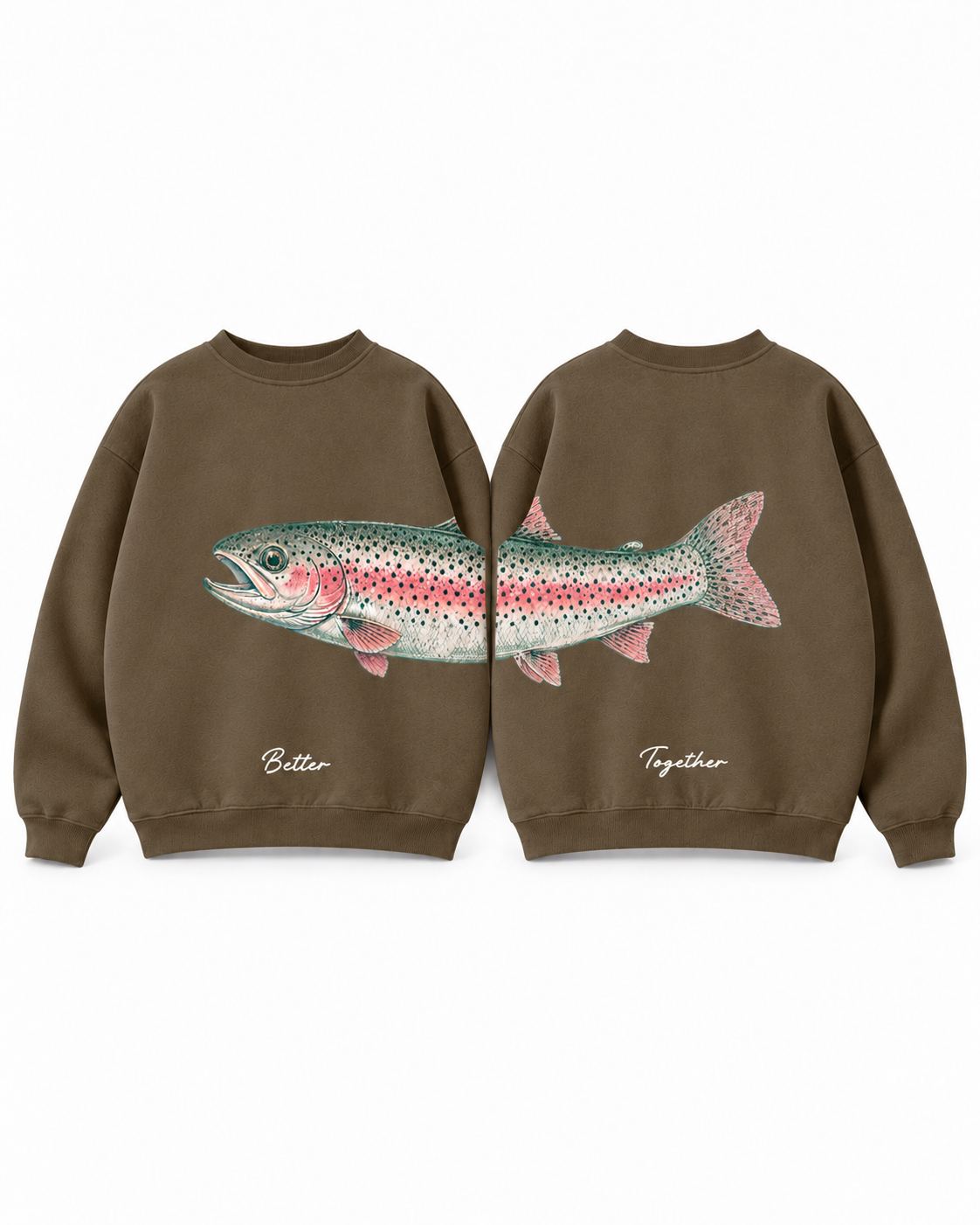 Better Together Steelhead Matching Couple Crewnecks