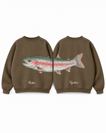 Better Together Steelhead Matching Couple Crewnecks