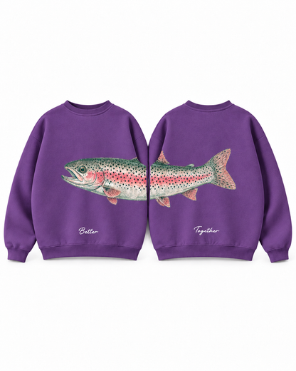 Better Together Steelhead Matching Couple Crewnecks