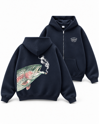Fish Around & Find Rainbow Trout Zip Hoodie