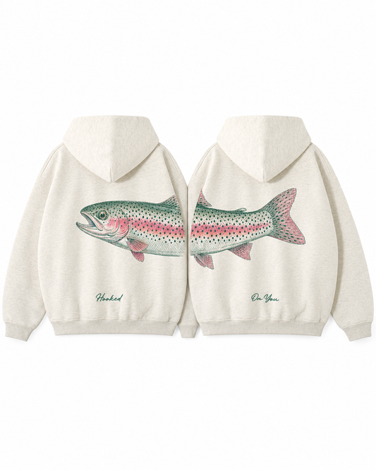Hooked On You Steelhead Matching Couple Zip Hoodies Set