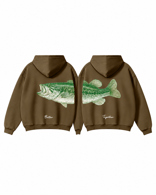 Better Together Largemouth Bass Matching Couple Unisex Hoodie Bundle