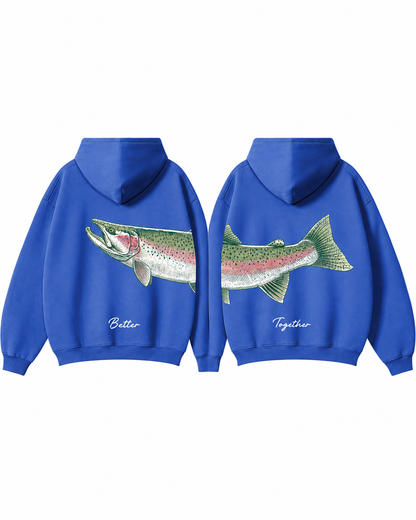 Better Together: Steelhead Fishing Couple Hoodie Set