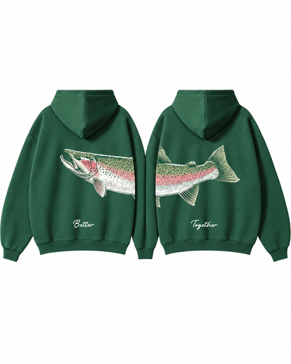Better Together: Steelhead Fishing Couple Hoodie Set
