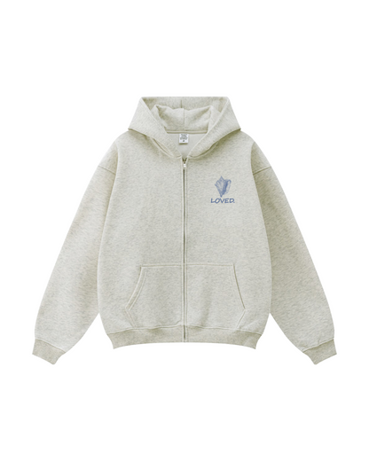 Seashell Cross Psalm 95:4 Zip-Up Hoodie