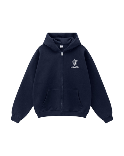 Seashell Cross Psalm 95:4 Zip-Up Hoodie