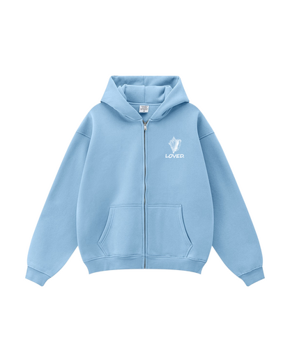 Seashell Cross Psalm 95:4 Zip-Up Hoodie