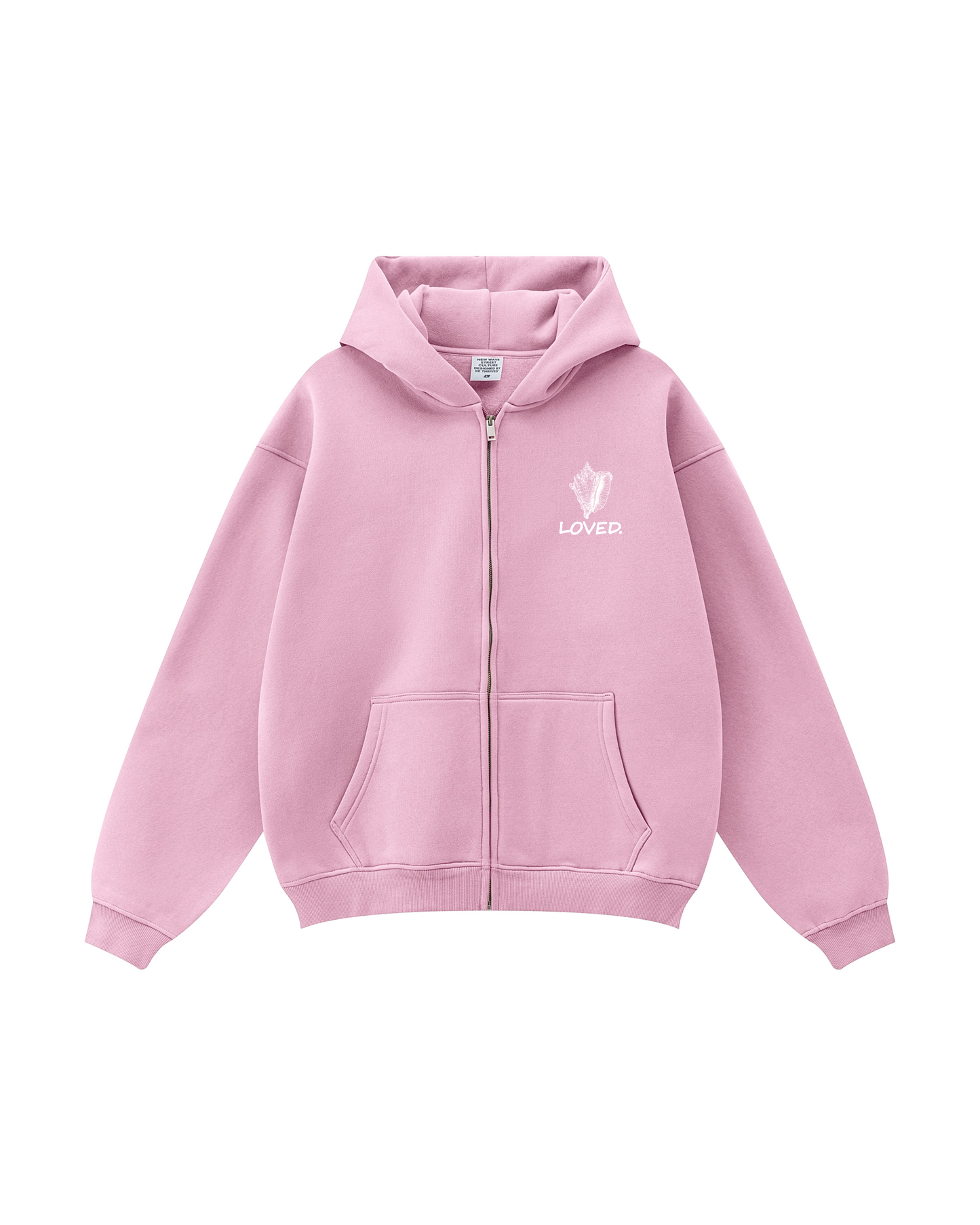 Seashell Cross Psalm 95:4 Zip-Up Hoodie