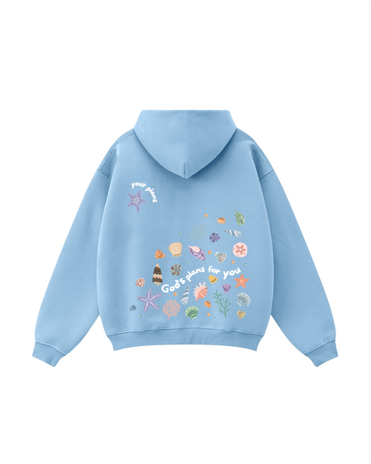 God's Plans for You Seashell Zip-Up Hoodie