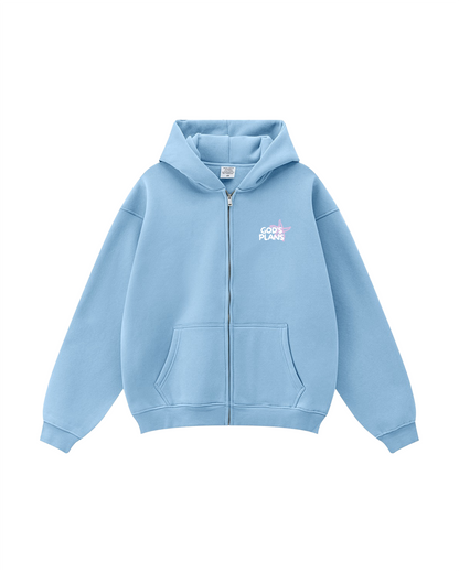 God's Plans for You Seashell Zip-Up Hoodie