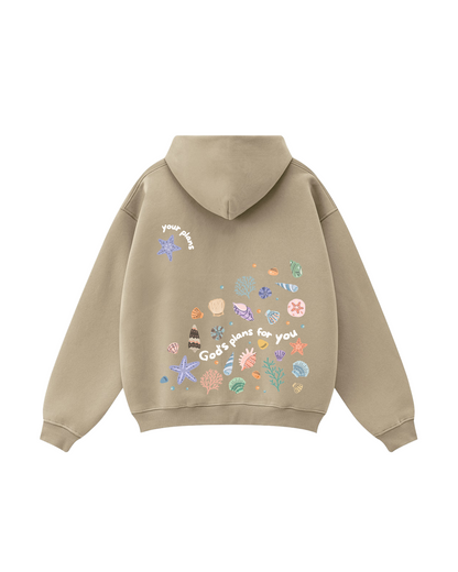 God's Plans for You Seashell Zip-Up Hoodie