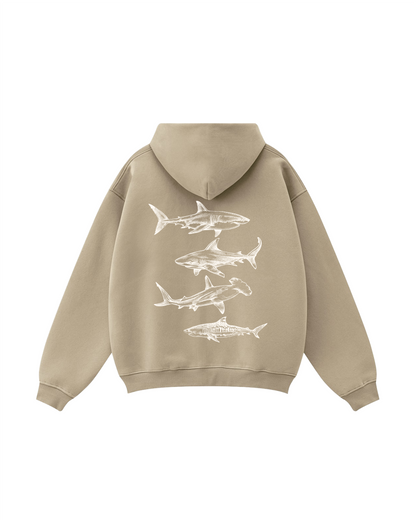 Sharks of the Deep Zip-Up Hoodie