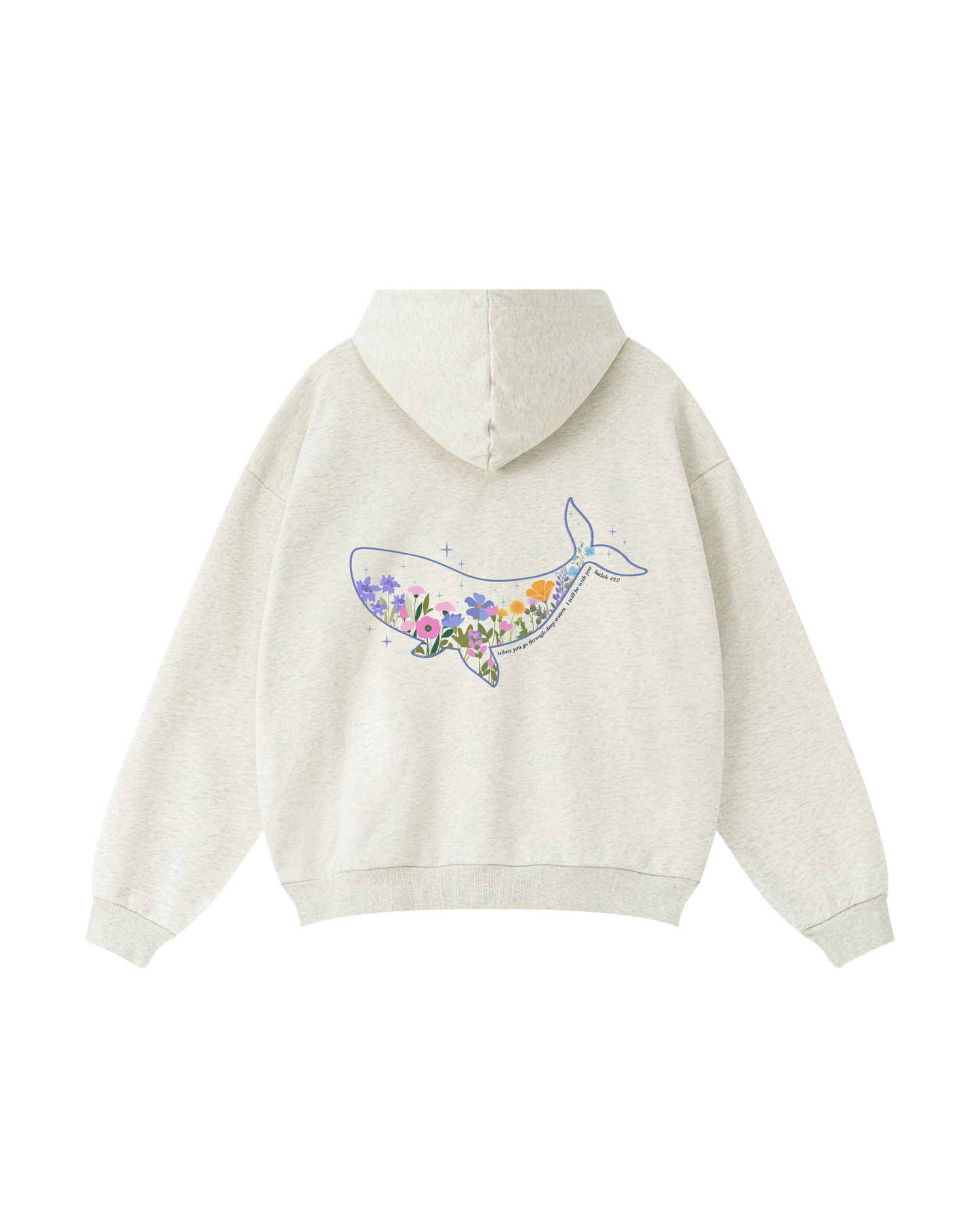 When You Go Through Deep Waters Whale Hoodie
