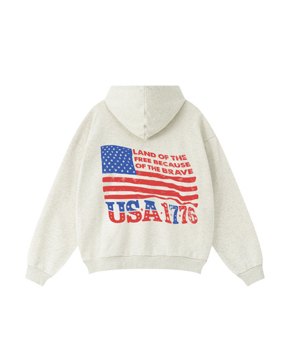 Land of the Free Because of the Brave Hoodie