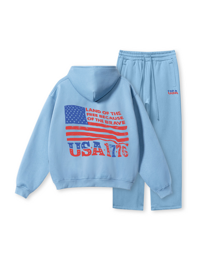 Land of the Free Because of the Brave Hoodie