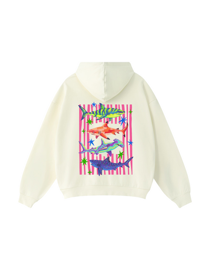 Colorful Shark Dreams Hoodie