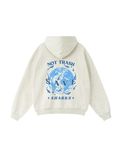 Save Sharks, Not Trash Hoodie