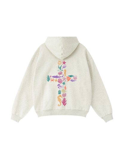 Coastal Faith Cross Hoodie