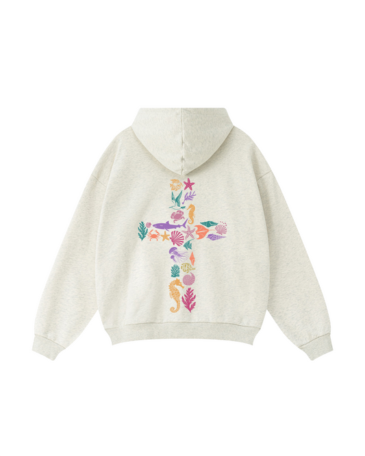 Coastal Faith Cross Hoodie