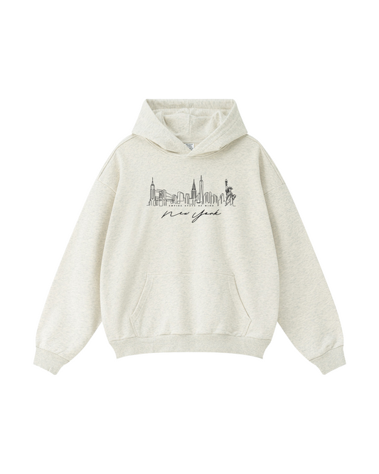 New York Skyline Script Hoodie