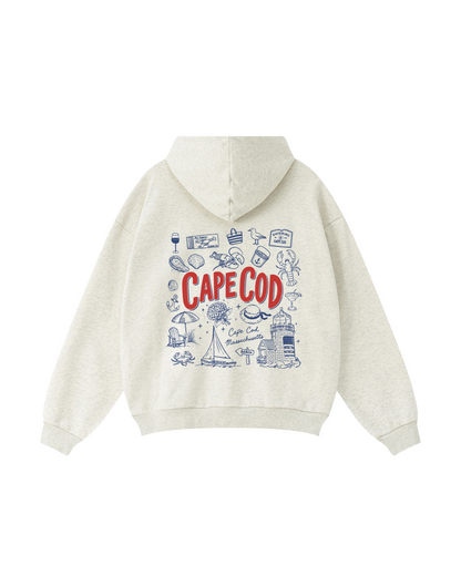 Cape Cod Coastal Collage Hoodie