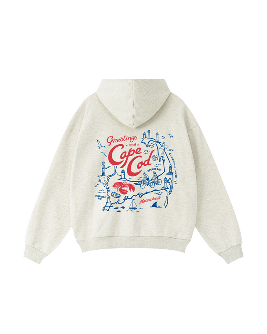 Cape Cod Coastal Collage Hoodie