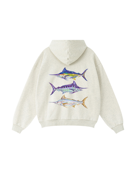 East Coast Fish Trio Hoodie – Coastal Marine Edition