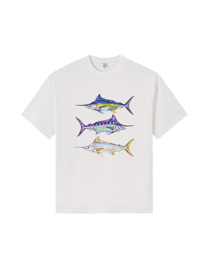 Colorful Marlin Trio Graphic Tee