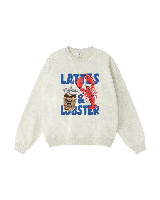 Lattes & Lobster Coastal  Crewneck