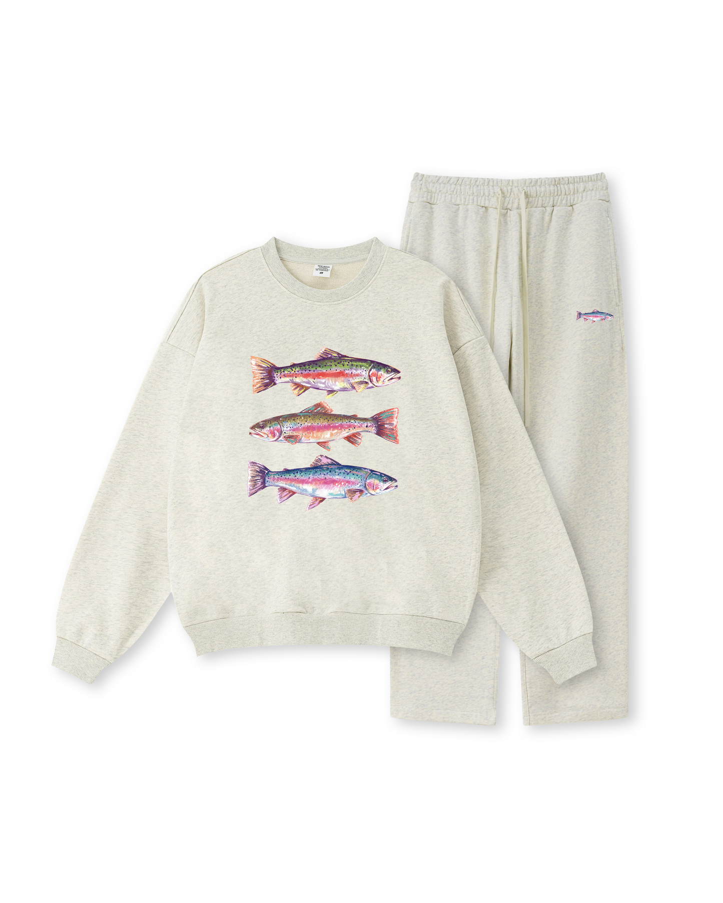 Coastal Trout Triple Fish  Crewneck