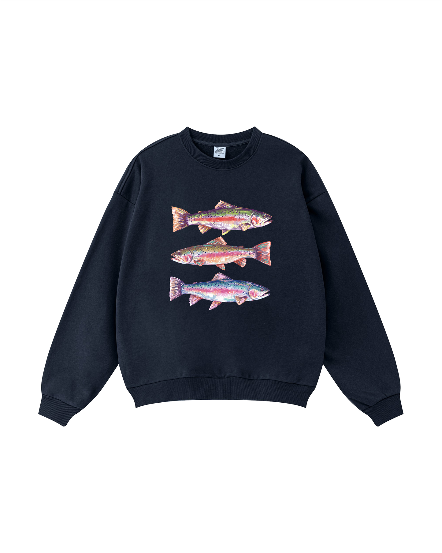 Coastal Trout Triple Fish  Crewneck